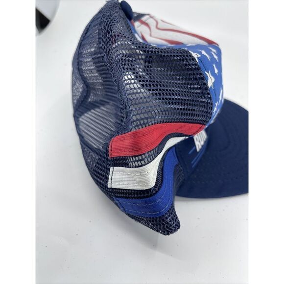 Vintage 3 Stripe THESE COLORS DON'T RUN OR BURN Trucker Snapback Hat USA - Picture 4 of 6